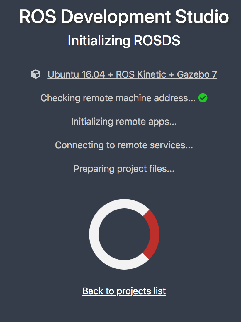 ROS RDS project initialisation